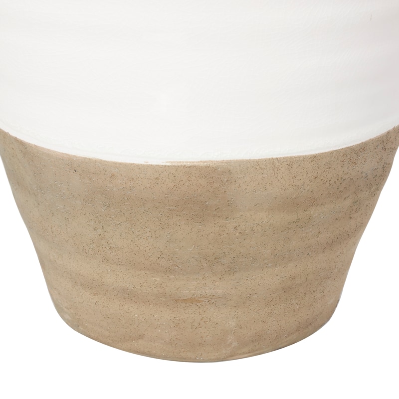 Ceramic Vase with White Body - Gray - Roche River Decor - 12"W x 12"L x 25"H