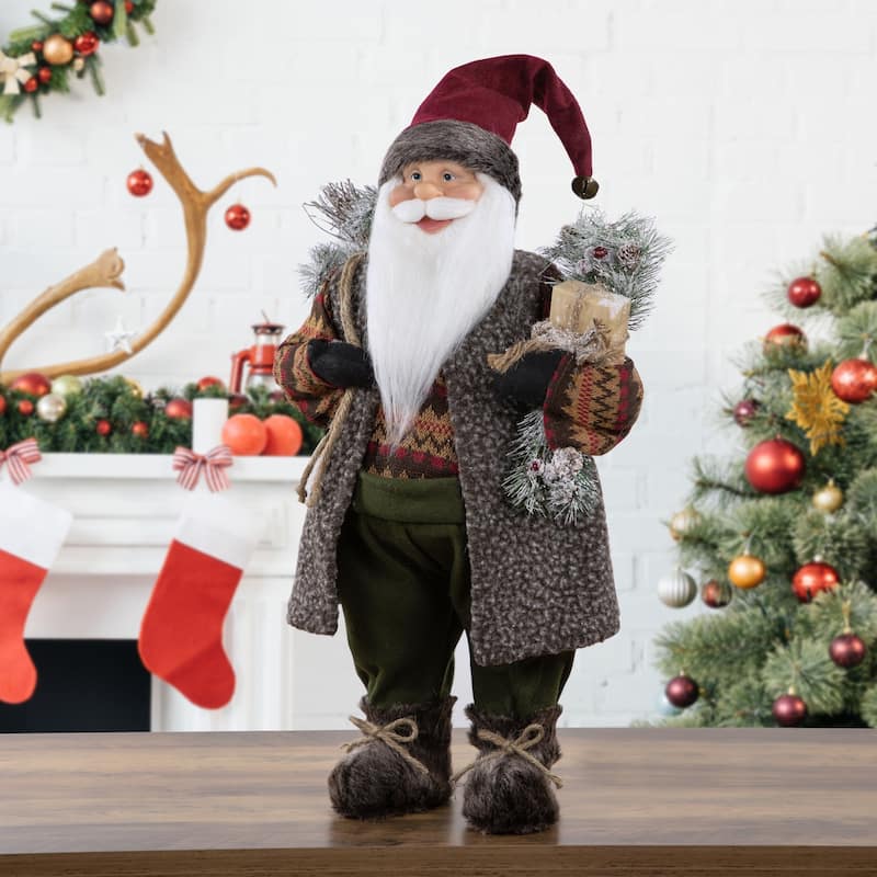 24" Country Rustic Santa Claus Christmas Figure
