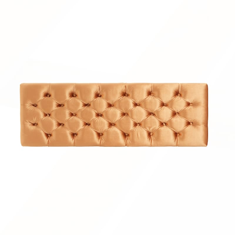 Button-Tufted Storage Ottoman with Diamond Stitching for Modern Living and Extra Seating