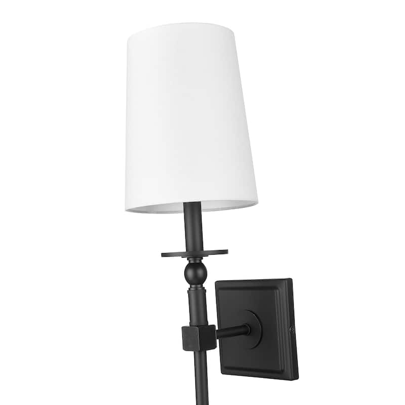 Millennium Lighting 1 Light 26 inch Wall Sconce with White Linen Shade