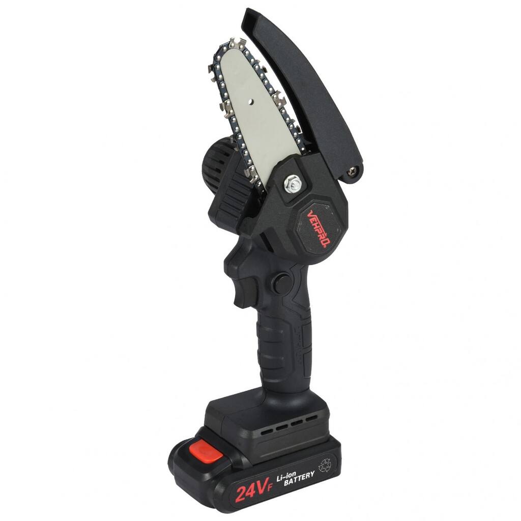 24V Electric Cordless Saw Wood Cutting Tools Tree Trimmer Chain Saw Wood Cutter with 2 Battery