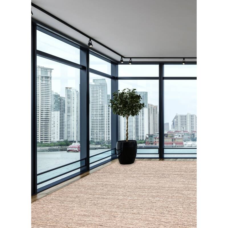 ECARPETGALLERY Braid weave Sienna Grey Wool Kilim - 9'0 x 11'10