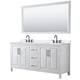 Option White, Black Trim, White Quartz Top