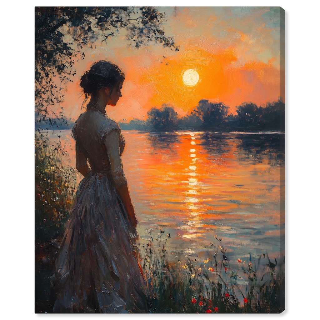 Sunset Pond Canvas by Art Remedy, Gallery Wrapped