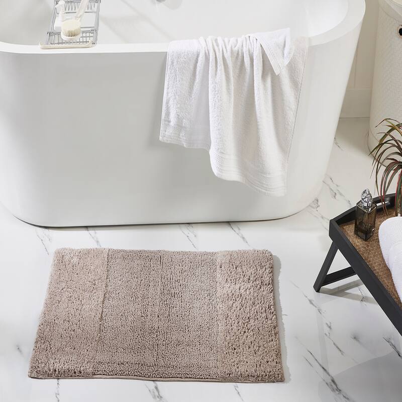 Better Trends Bath Rug 100% Cotton Water Absorbent Tufted Bathroom Rug Set for Shower, Sink Mats Machine Wash Granada Collection
