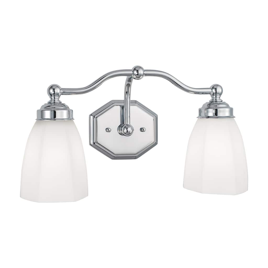 Trevi 17-inch Wide 2-Light Vanity Light in Brushed Nickel - 8