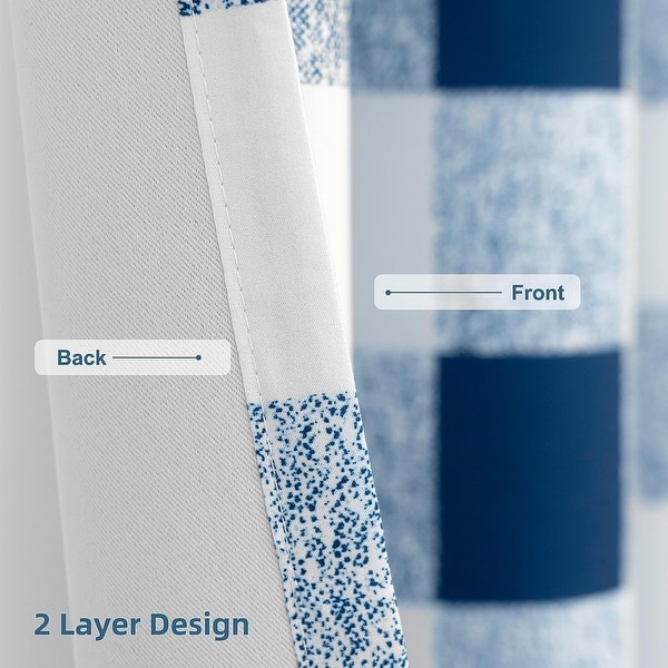 Porch & Den Alfalfa Plaid Pattern Room-darkening Window Curtains