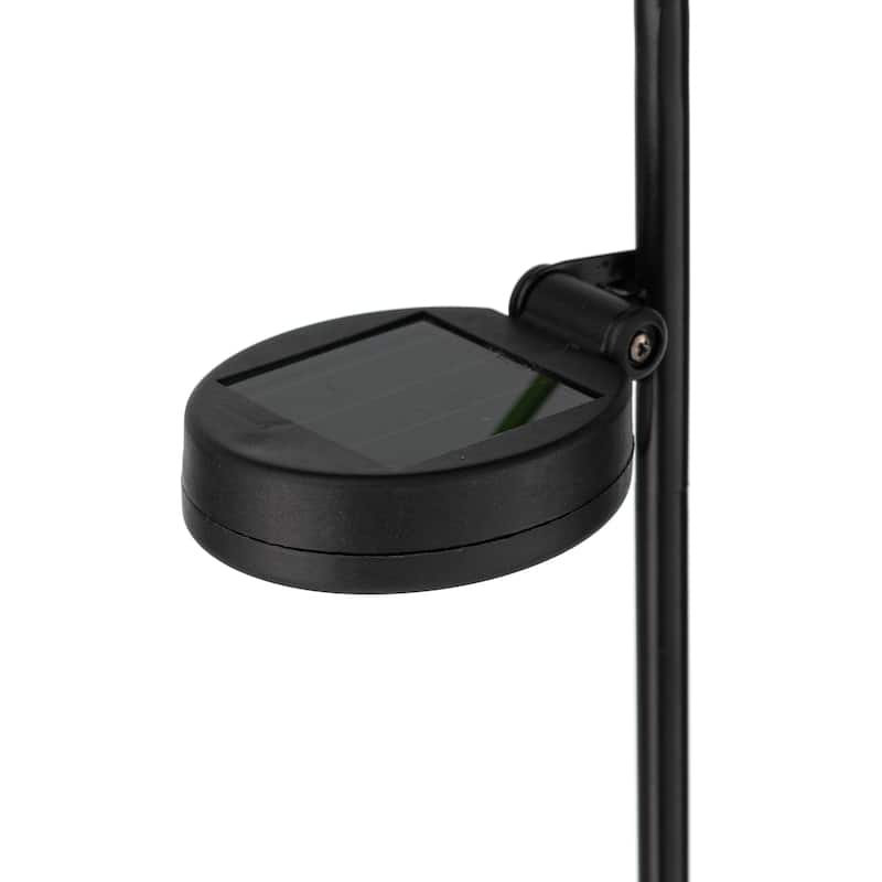 Glitzhome Outdoor Solar Lighted Garden Stake Frog Hummingbird Design