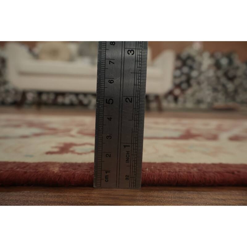 Hand Knotted Oriental 100% Wool Carpet Traditional All-Over Oranges & Rust Ziegler Area Rug - 3' 9'' X 2' 0''