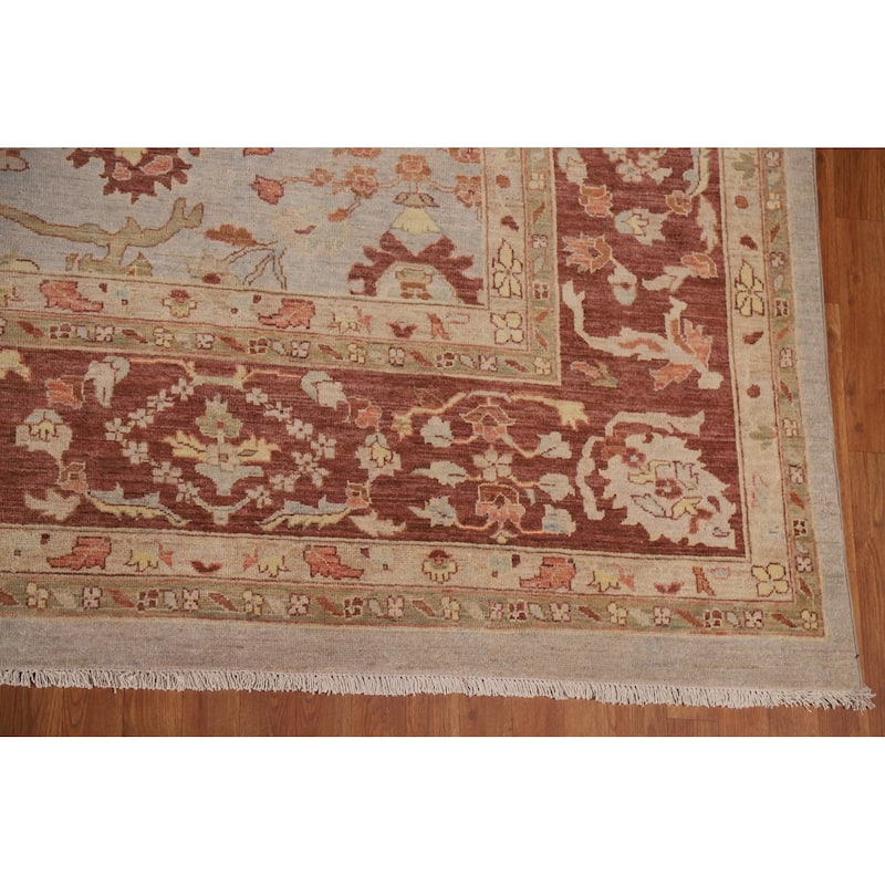 Vegetable Dye Heriz Serapi Oriental Large Rug Hand-knotted Wool Carpet - 12'0"x 17'6"