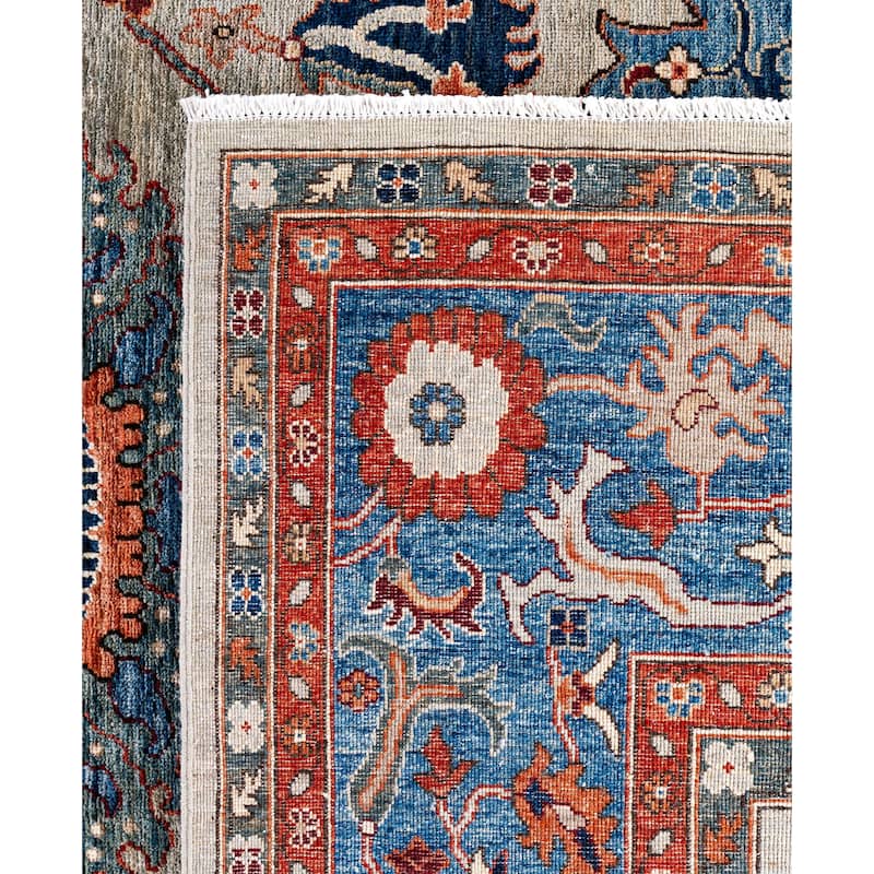 Serapi One-of-a-Kind Hand-Knotted Area Rug - Gray - 9' 1" x 12' 1"