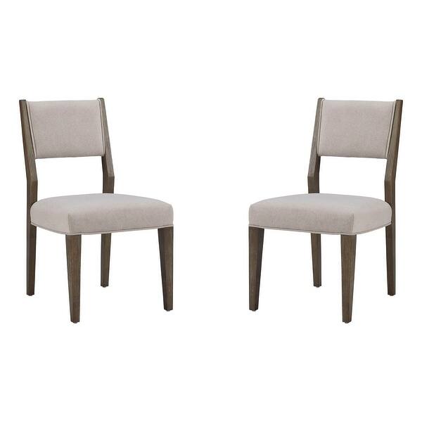 slide 2 of 10, Magnussen Home Kavanaugh Weathered Kona Brown Upholstered Side Chair Two Pack - 20''W x 22.5''D x 36''H 20''W x 22.5''D x 36''H - Set of 2 - Weathered Kona Brown - Dining Height
