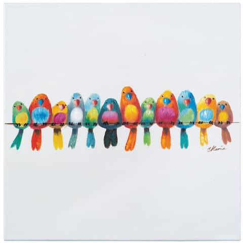 Yosemite Home Decor Birds on a Wire III Original Hand-Painted Wall Art - multi