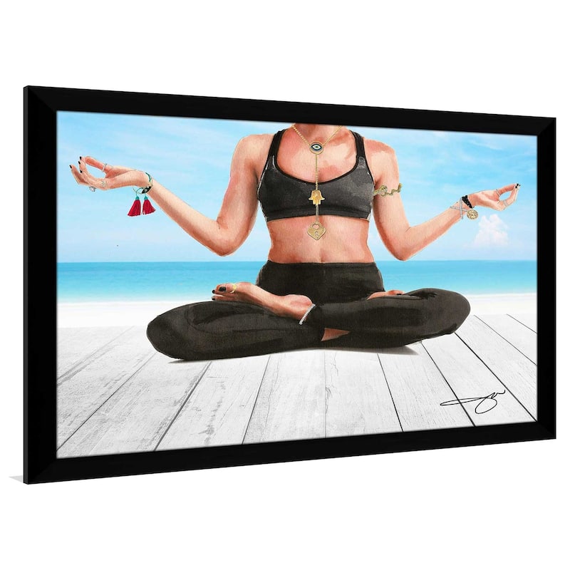 "Yoga Beach Girl" by Jodi Print on Acrylic