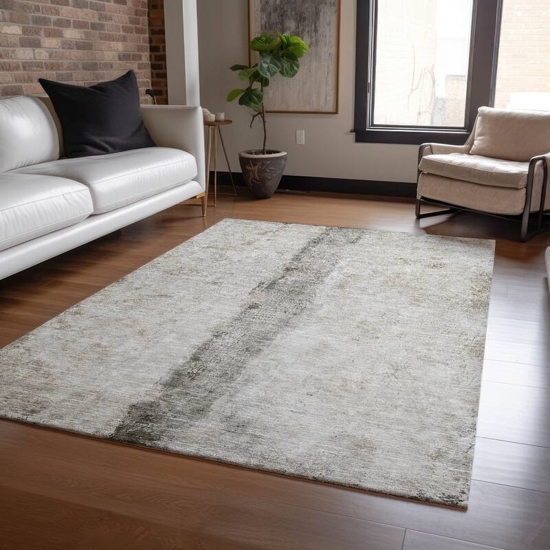 Fave Contemporary Abstract Low Maintenance Blended Style Outdoor Rug