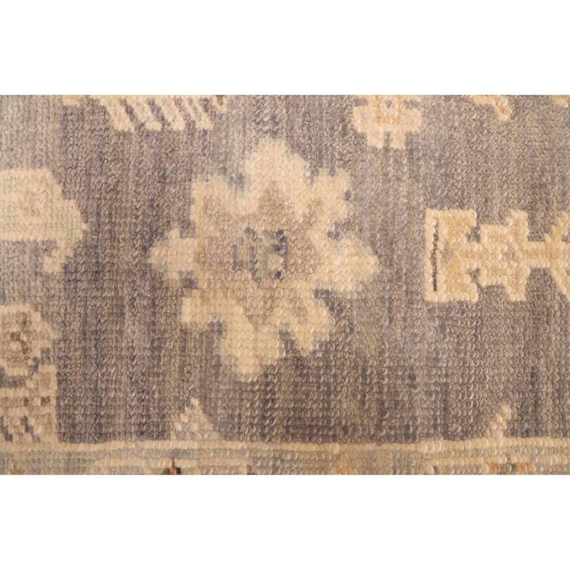 ECARPETGALLERY Hand-knotted Kavya Oushak Dark Grey Wool Rug - 8'10 x 11'11