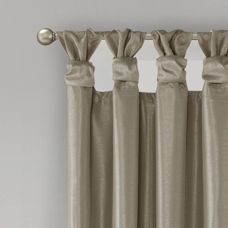 Madison Park Natalie Twist Tab Total Blackout Window Curtain Panel
