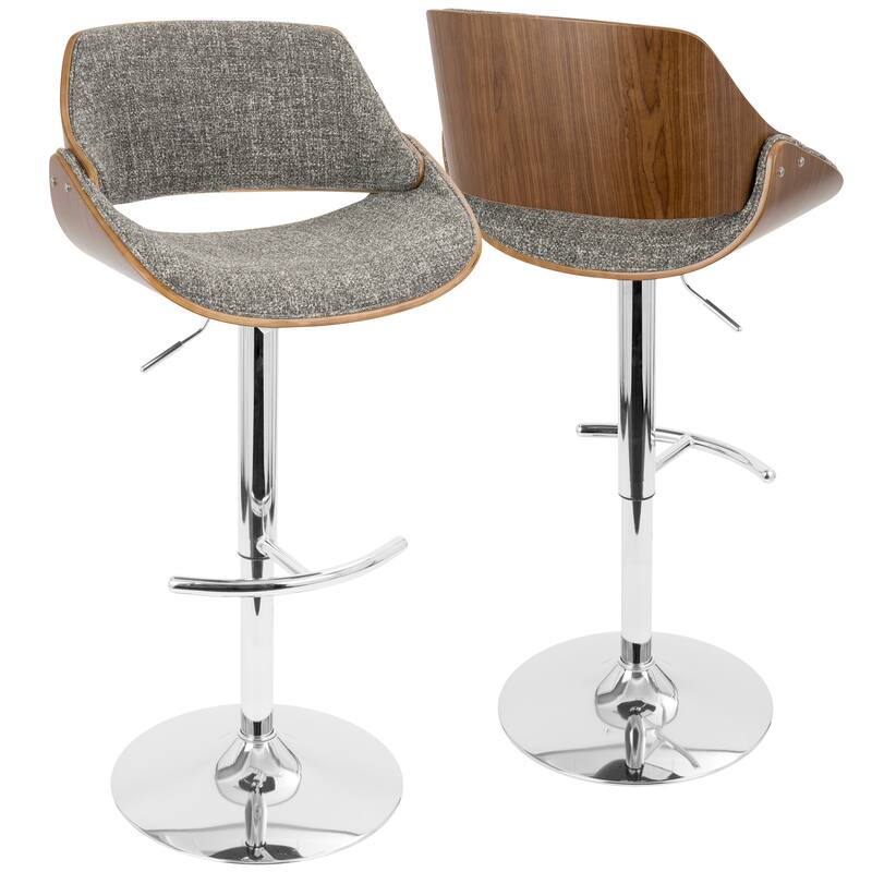 Carson Carrington Svetlana Adjustable Bar Stool with Rounded T Footrest (Set of 2)
