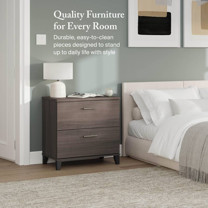 Bush Furniture Somerset 2 Drawer Lateral File Cabinet with Storage