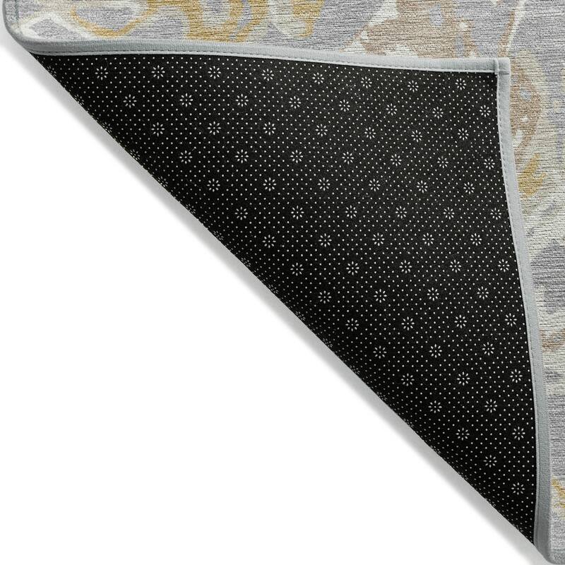 Machine Washable Indoor/ Outdoor Modern Wave Chantille Rug