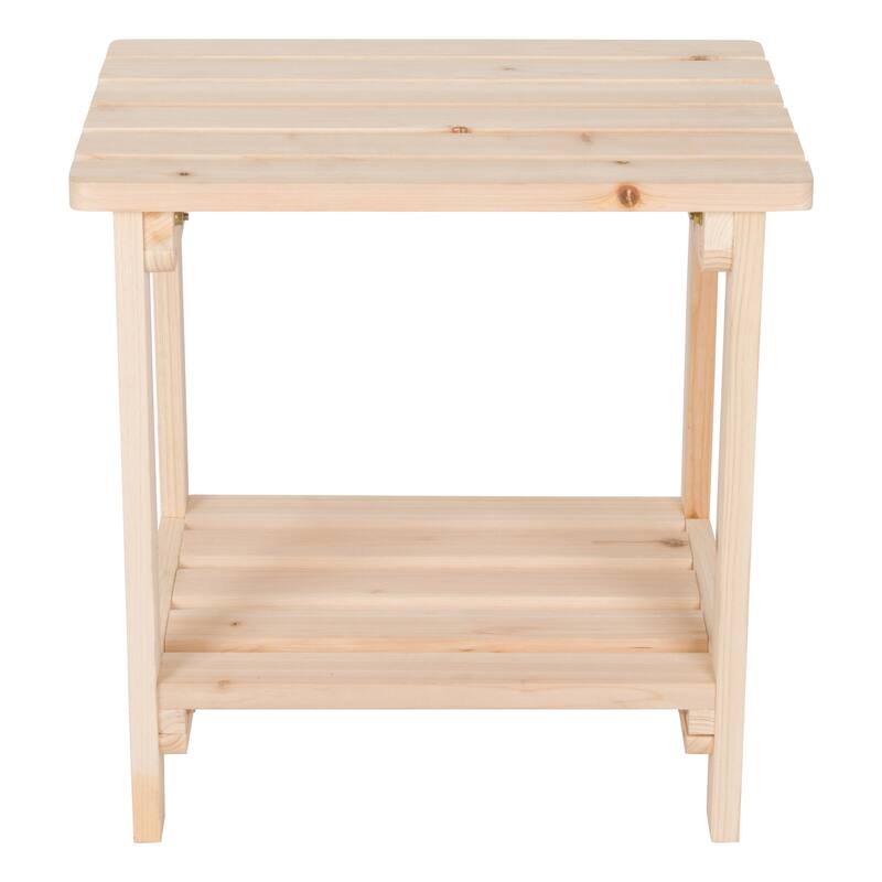 Laguna Adirondack Weather-Resistant 19.75" Wood 2 Tier Side Table by Porch & Den