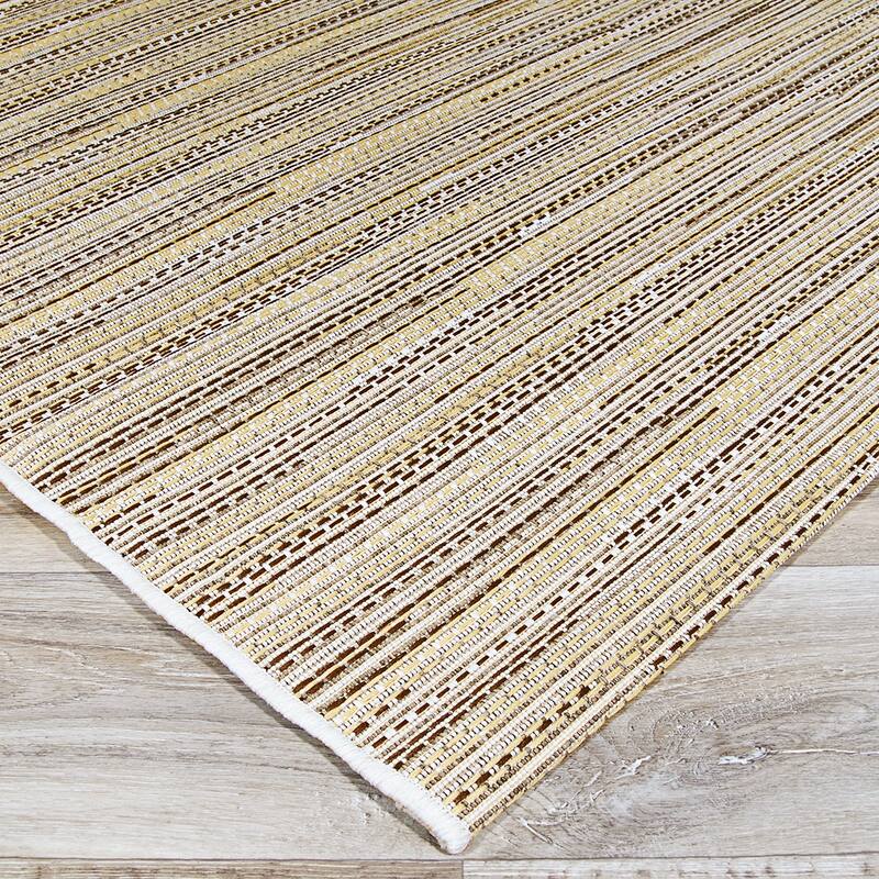 Samantha Diva Light Brown- Ivory Indoor/ Outdoor Area Rug