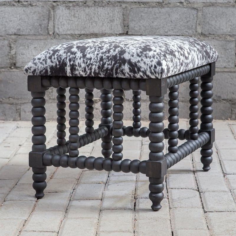 Uttermost Rancho Faux Cow Hide Small Bench
