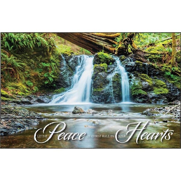 Let the Peace of Christ Rule in Your Hearts Colossians 3:15 Wood Plaque 11" x 17" - other-frame-size