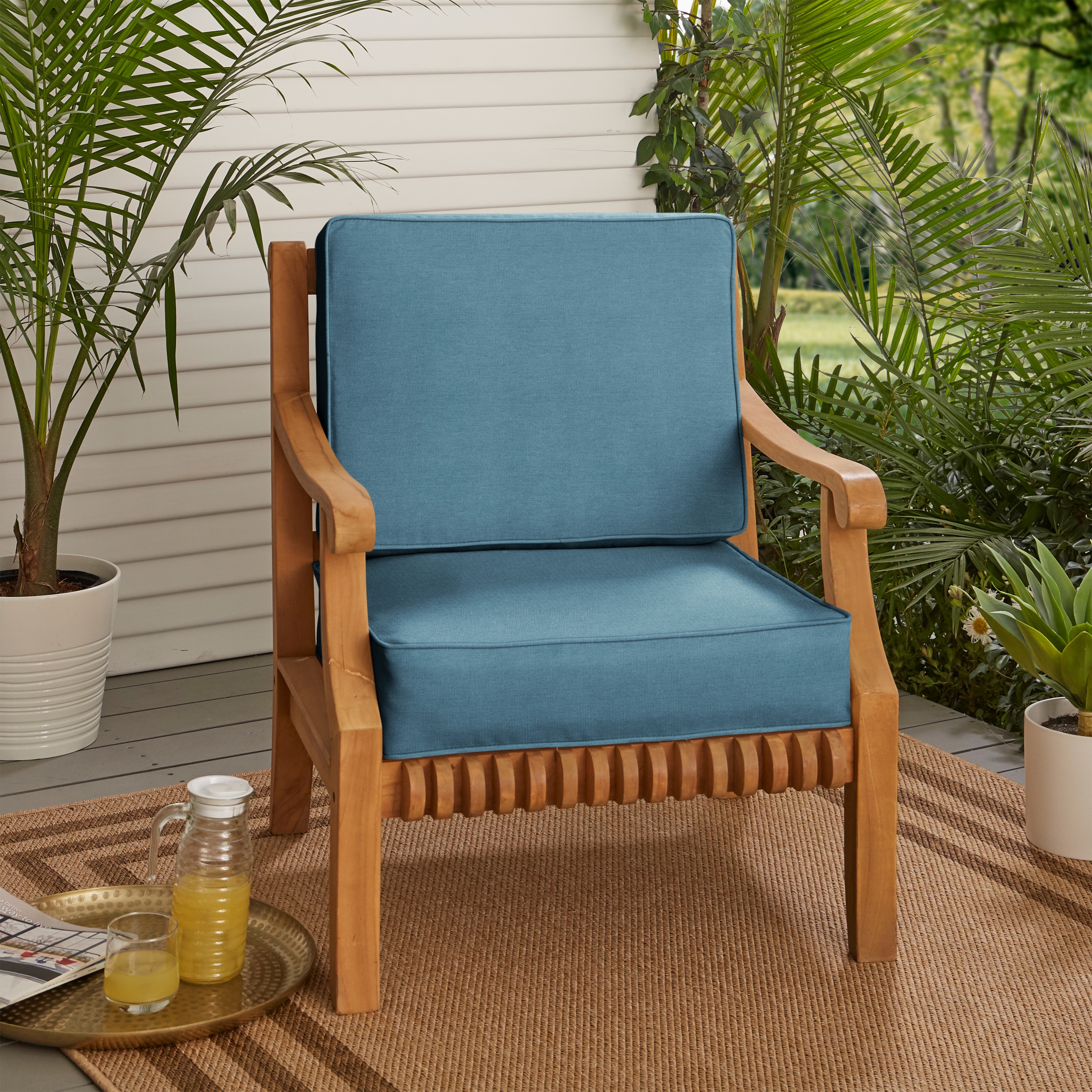 Denim outdoor chair cushions online