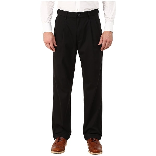 Dockers Mens Khaki Pants Black Size 40x30 Relaxed Fit Pleated Front. Opens flyout.