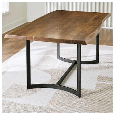 Signature Design by Ashley Fortmaine Brown/Black Dining Table - 72.25" W x 38.63" D x 30.63" H