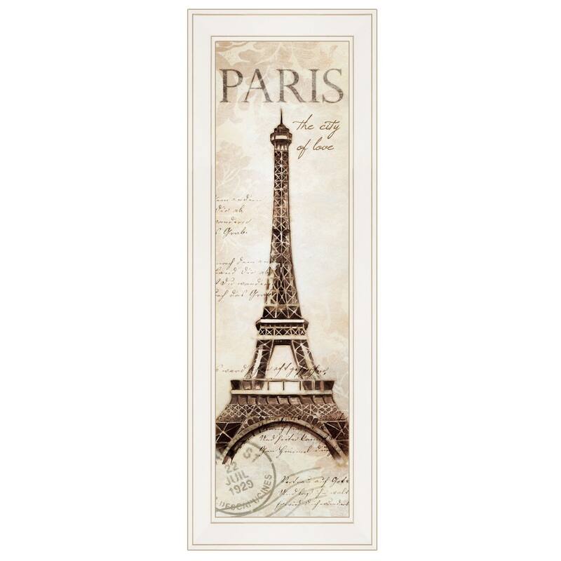 TrendyDecor4U Contemporary "Paris Panel" Framed Print Wall Art by Cloverfield & Co