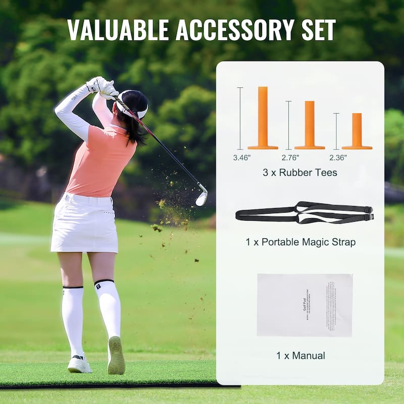 Golf Hitting Mat, Artificial Turf Golf Hitting Mat, Thickened Golf Hitting Training Aids, Golf Practice Hitting Mat