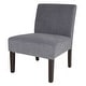 Zenvida Modern Armless Accent Slipper Chair, Solid Hardwood, 23.75"W - Thumbnail 0