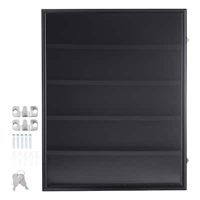 Sports Card Display Case Lockable Wall Cabinet for Football Basketball Hockey Trading Card