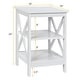 preview thumbnail 15 of 41, Gymax 3-Tier Nightstand End Table X Design Storage Display Shelf