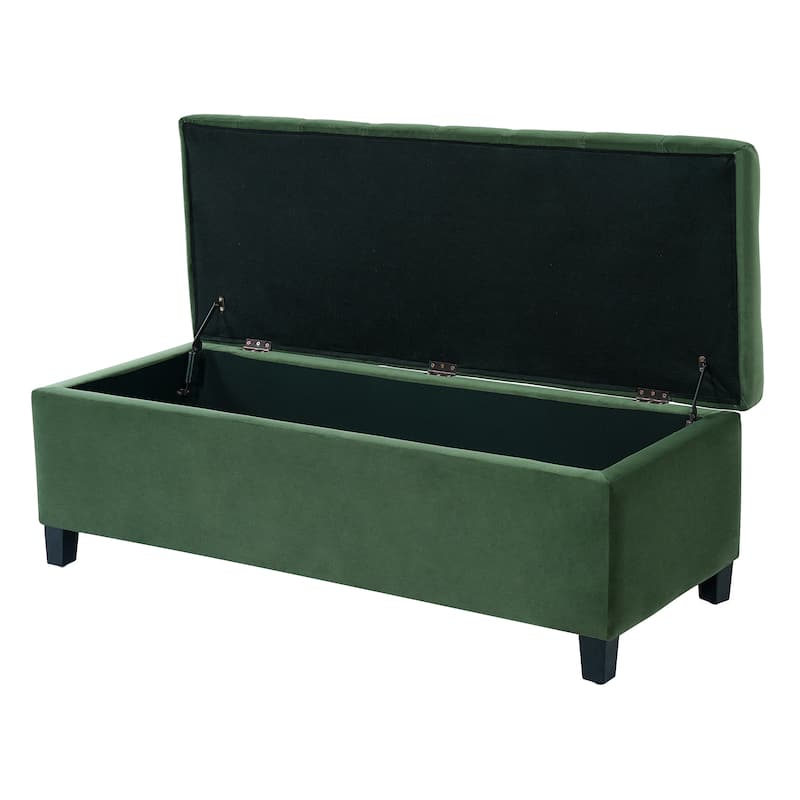 Mission Tufted Fabric Storage Ottoman Bench by Christopher Knight Home