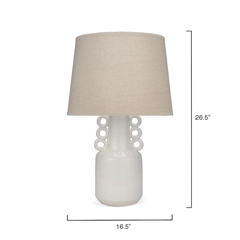 Jamie Young Circus Ceramic Table Lamp with Linen Shade