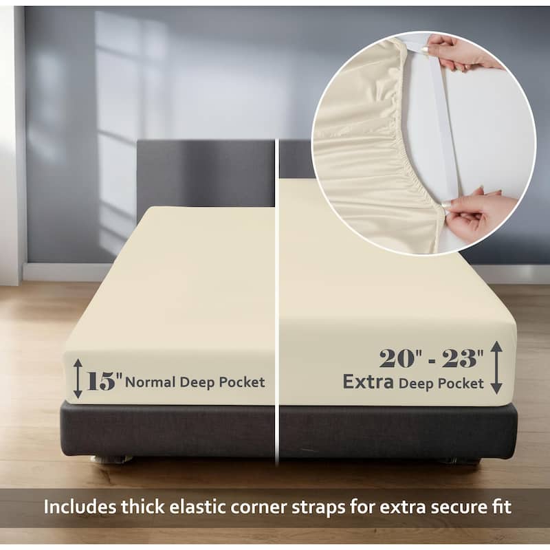 Superior Egyptian Cotton 1000 TC Deep Pocket Sheet Set