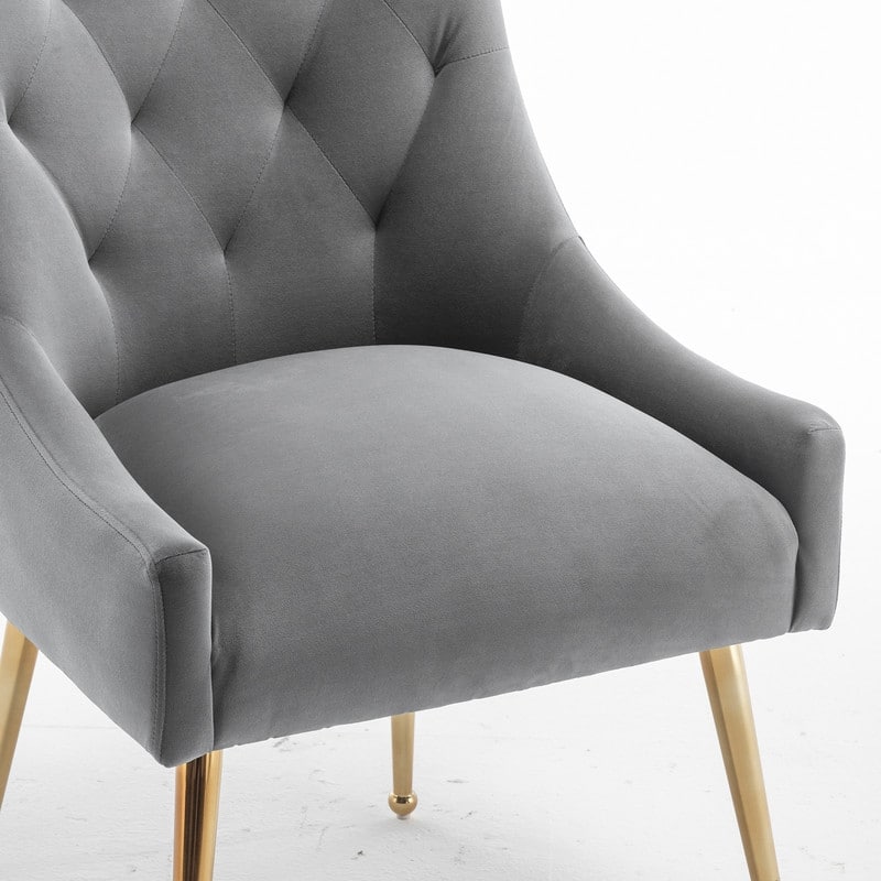 Modern Glam Velvet Dining Chair Set of 8 for Dining Room, Tufted Vanity Chair for Living Room (no table)