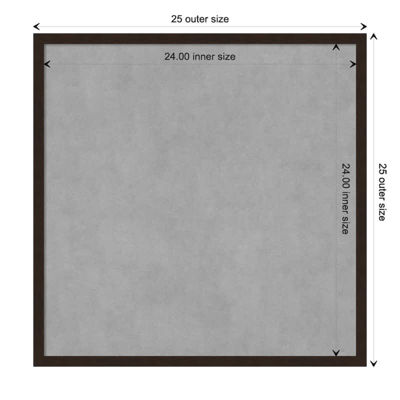 Amanti Art Carlisle Espresso Narrow Framed Magnetic Board - Board Size 24x24