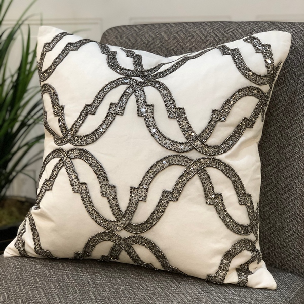 Beaded bed pillows discount