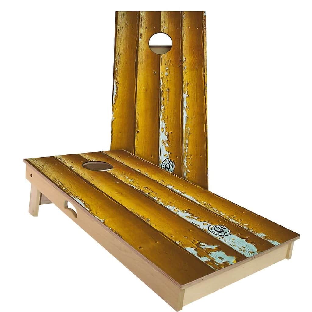 Chipped Paint Outdoor Cornhole Board Set
