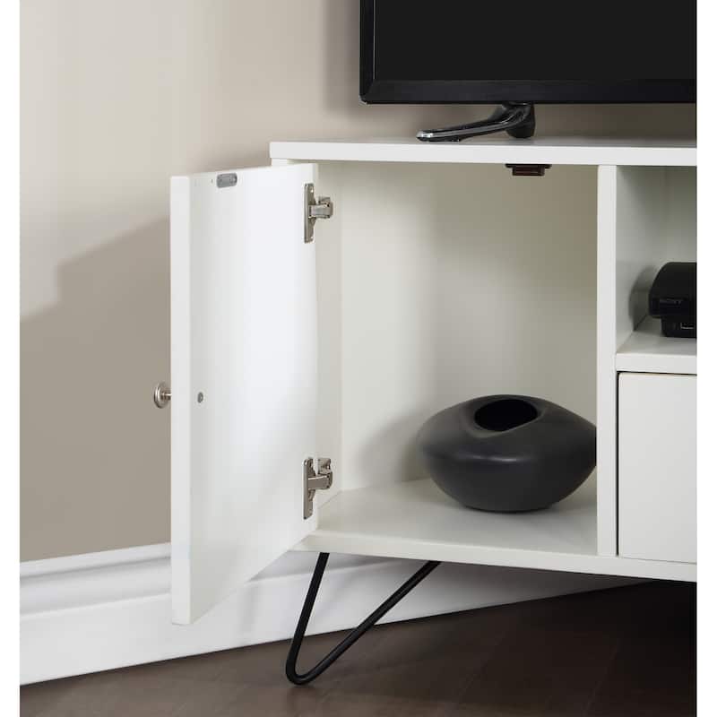 Talley Mid-Century Modern 41-inch 1-Open Shelf Corner TV Console by Furniture of America
