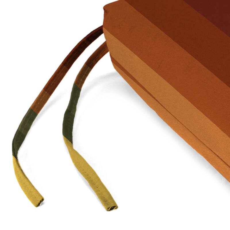 19" x 17" Outdoor Seat Cushion with Ties - Set of 2 - 19" W x 17" L x 2" H