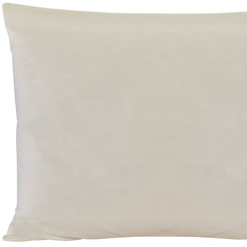 HomeRoots Cotton Wool Hypoallergenic King Size Bed Pillow - Ivory