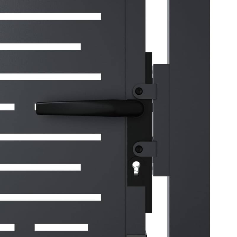 vidaXL Garden Gate Anthracite Steel Square Design
