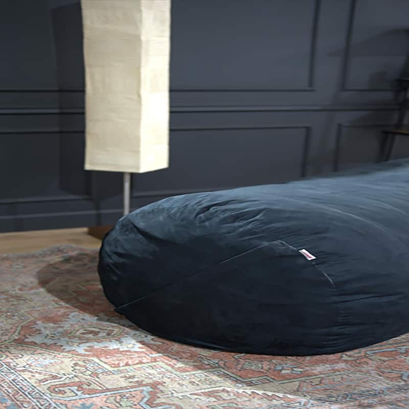 Jasper Traditional 8 Foot Cylindrical Suede Bean Bag