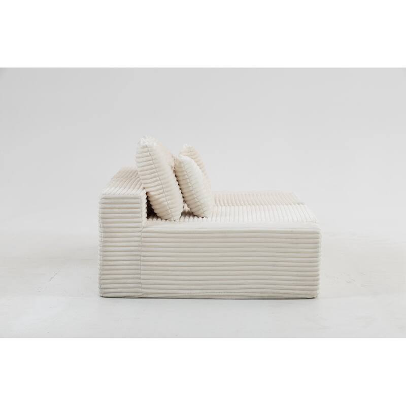 Double Lounge Chaise,Cloud Plush Sofa Bed,Upholstered Boneless Cloud Sofa Deep Seat