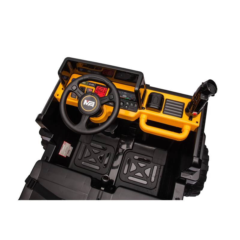 24V Kids Electric Dump Truck with Remote, Construction Truck Ride-On Dump Truck with Bluetooth & Lights